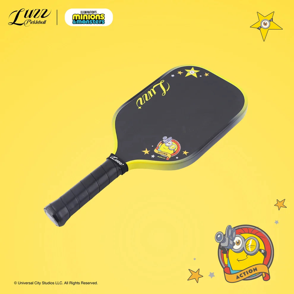 Luzz Minions Cannon 2 M1 Pickleball Paddle 16mm Raw Carbon Fiber Aero-9966 Power Dink Dynasty