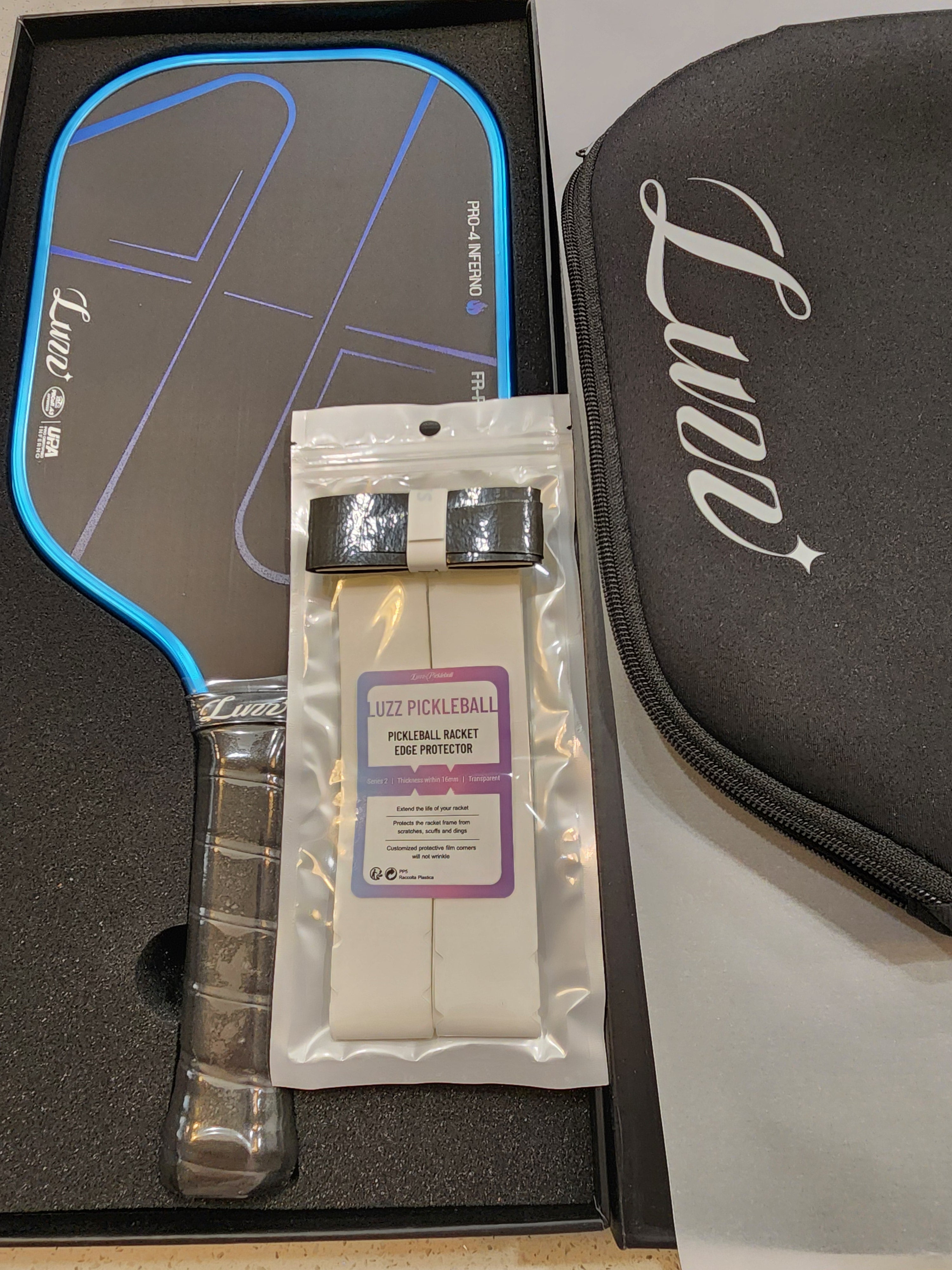 Luzz Pro 4 Inferno Blue Blaze Pickleball Paddle Dink Dynasty