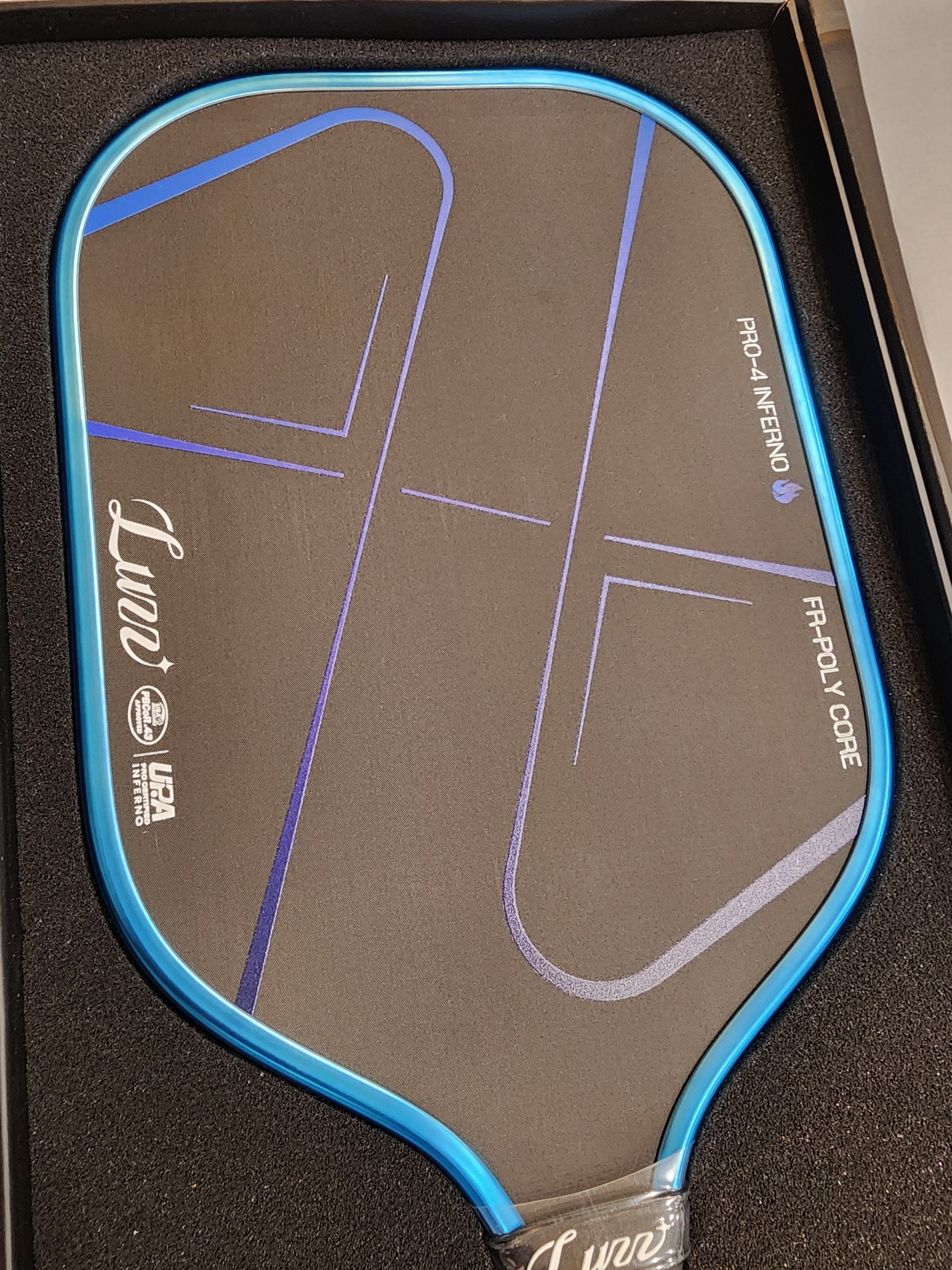 Luzz Pro 4 Inferno Blue Blaze Pickleball Paddle Dink Dynasty