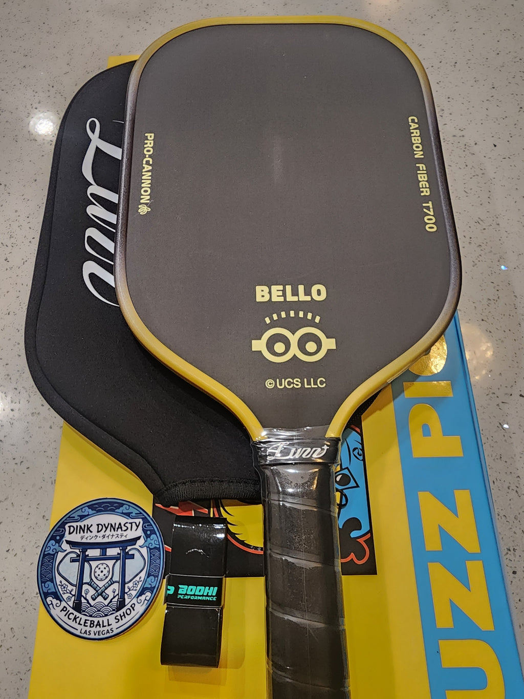 Luzz Cannon Minions Edition Pickleball Paddle | T700 Raw Carbon Power Dink Dynasty