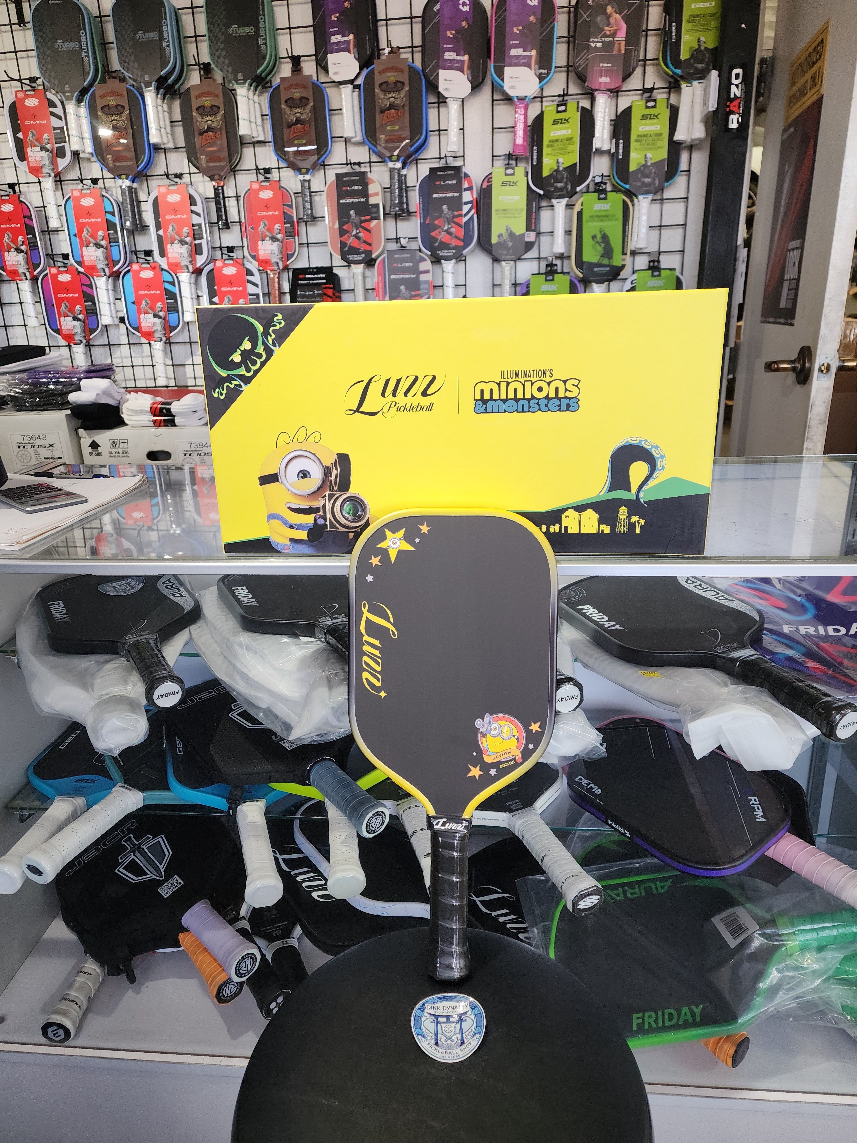 Luzz Minions Cannon 2 M1 Pickleball Paddle 16mm Raw Carbon Fiber Aero-9966 Power Dink Dynasty