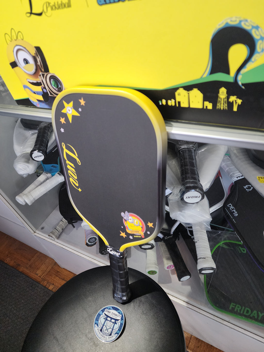 Luzz Minions Cannon 2 M1 Pickleball Paddle 16mm Raw Carbon Fiber Aero-9966 Power Dink Dynasty