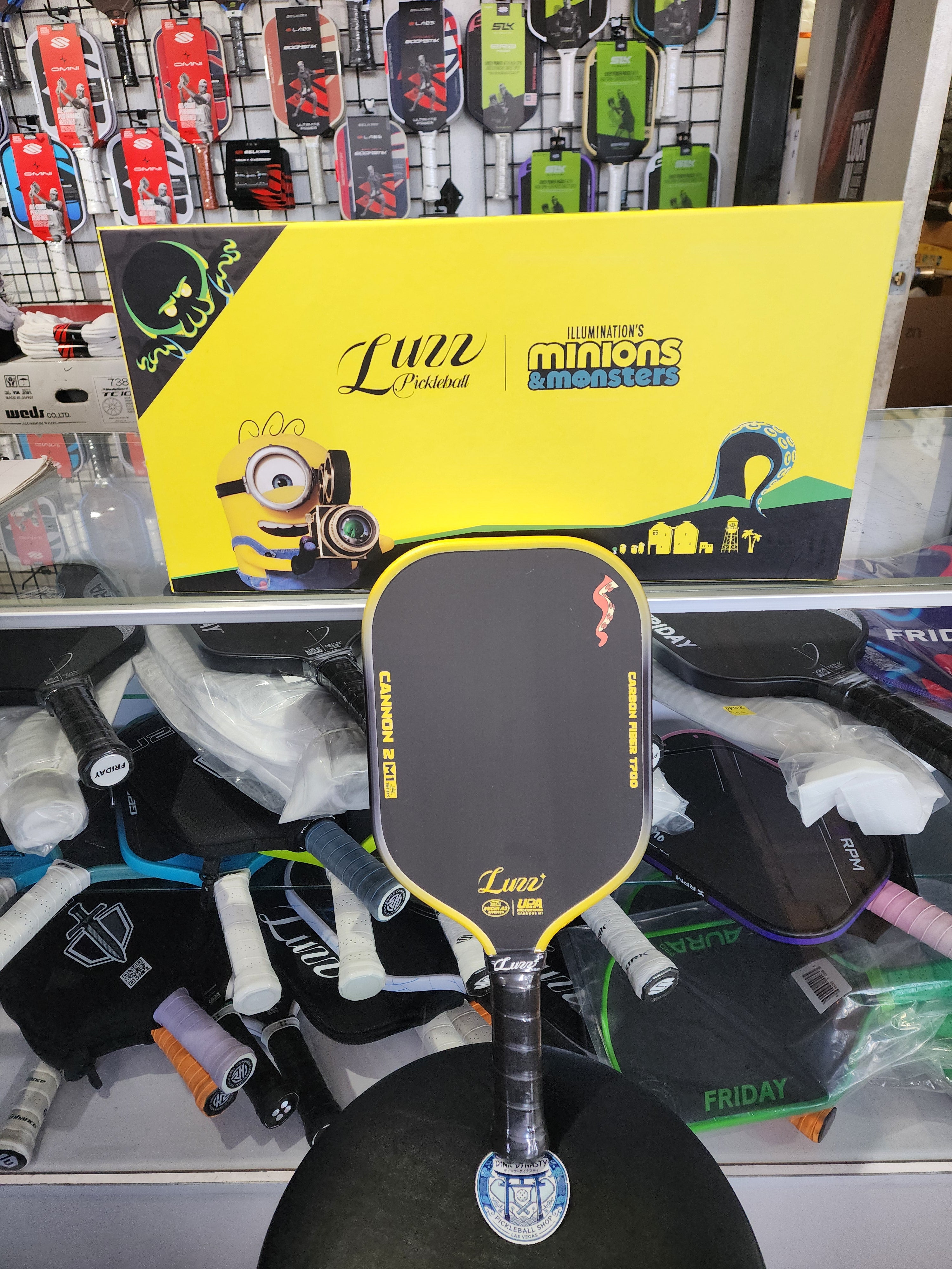 Luzz Minions Cannon 2 M1 Pickleball Paddle 16mm Raw Carbon Fiber Aero-9966 Power Dink Dynasty