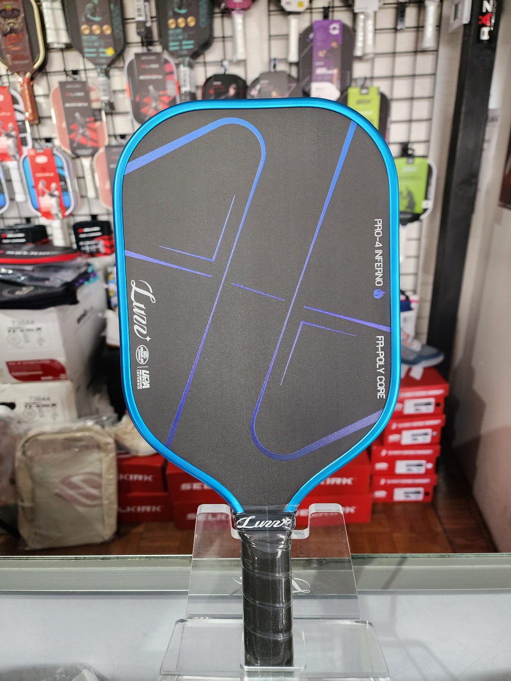 Luzz Pro 4 Inferno Blue Blaze Pickleball Paddle Dink Dynasty