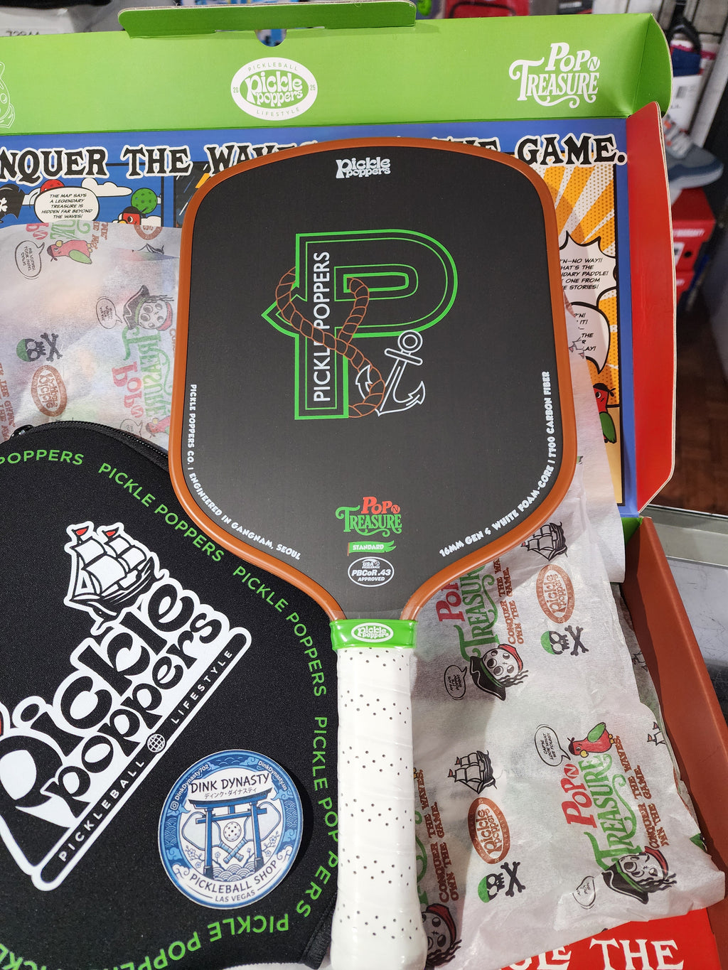 POP N Treasure Paddle Set - Elongated - Dual Foam Core & EverGrit Dink Dynasty