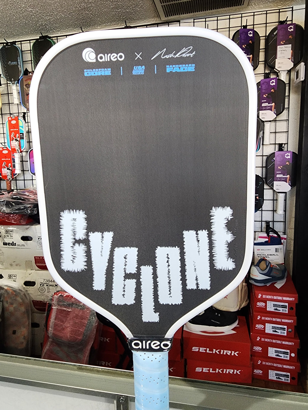 Aireo Cyclone Frozen Elongated Pickleball Paddle with NanoGraph Grit Surface Dink Dynasty