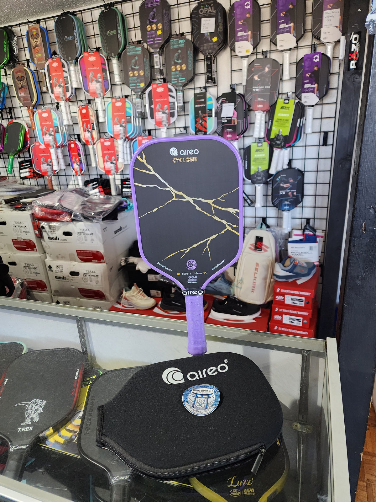 Aireo Cyclone Kintsugi Elongated Pickleball Paddle with NanoGraph Grit Surface Dink Dynasty