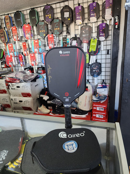 Aireo Cyclone AP Signature Elongated Pickleball Paddle with NanoGraph Grit Surface Dink Dynasty