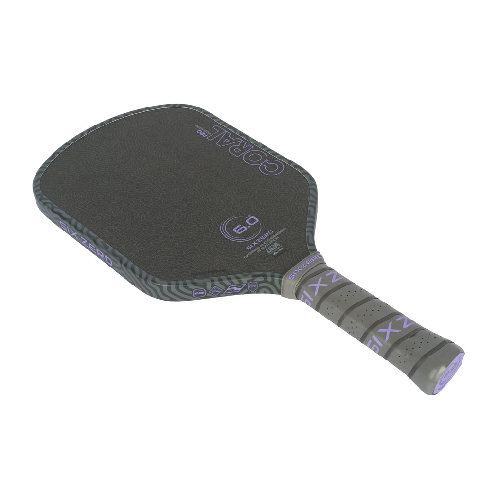 Six Zero Coral Pro Pickleball Paddle | Elite Spin & Control Dink Dynasty