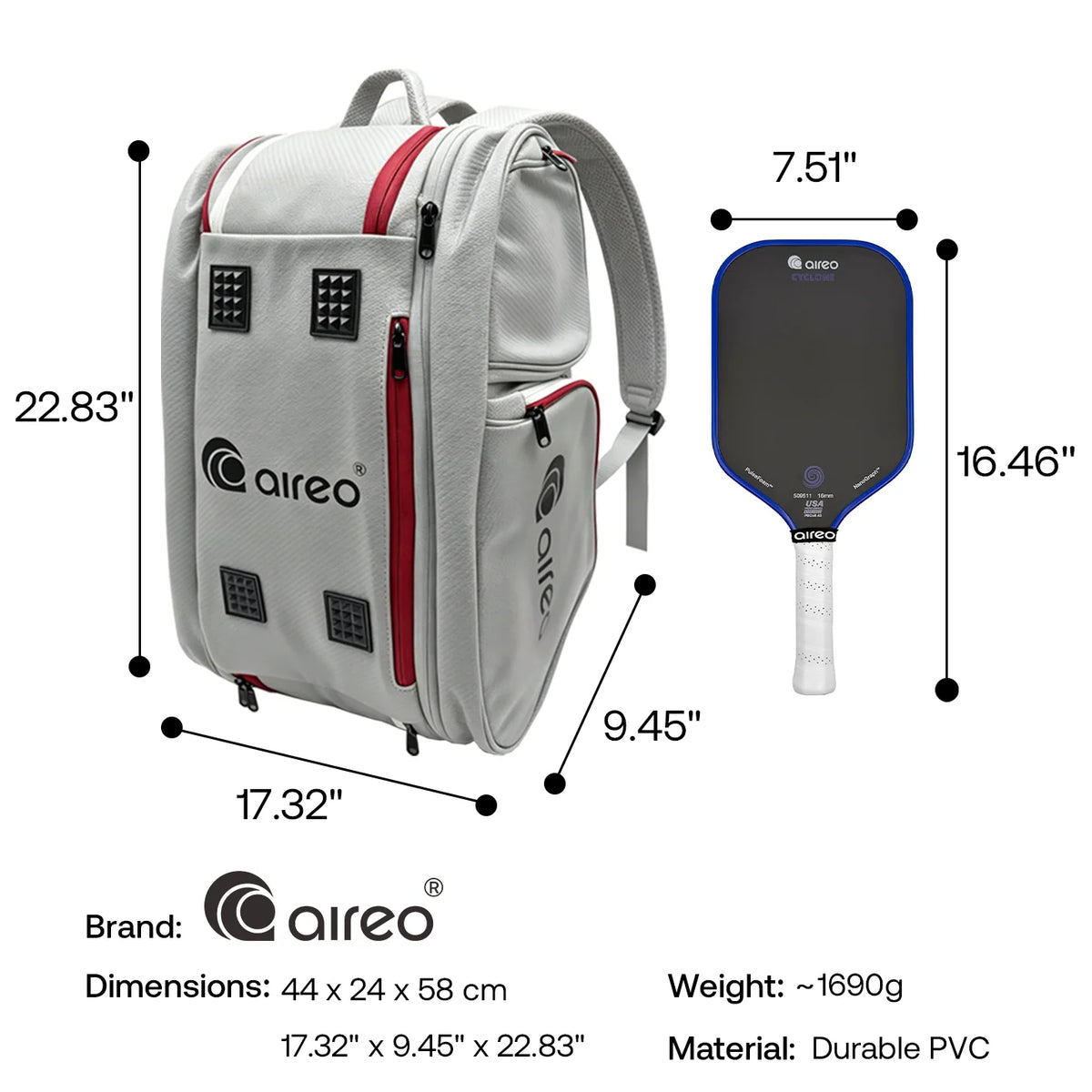 AIREO Tour 2-in-1 Pickleball Backpack Dink Dynasty