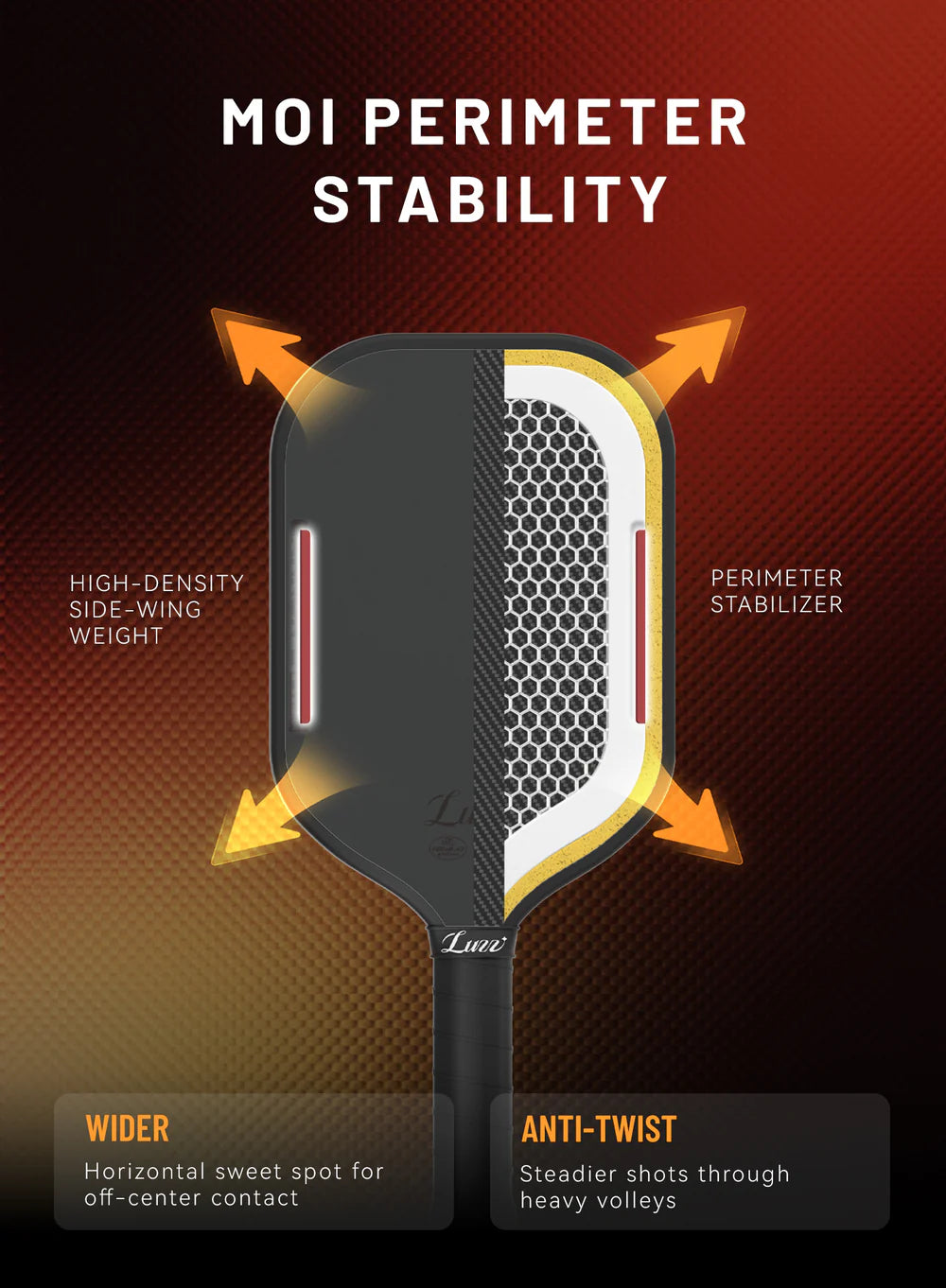 Luzz Cannon 2 M1 Pickleball Paddle 16mm Raw Carbon Fiber Aero-9966 Power Dink Dynasty