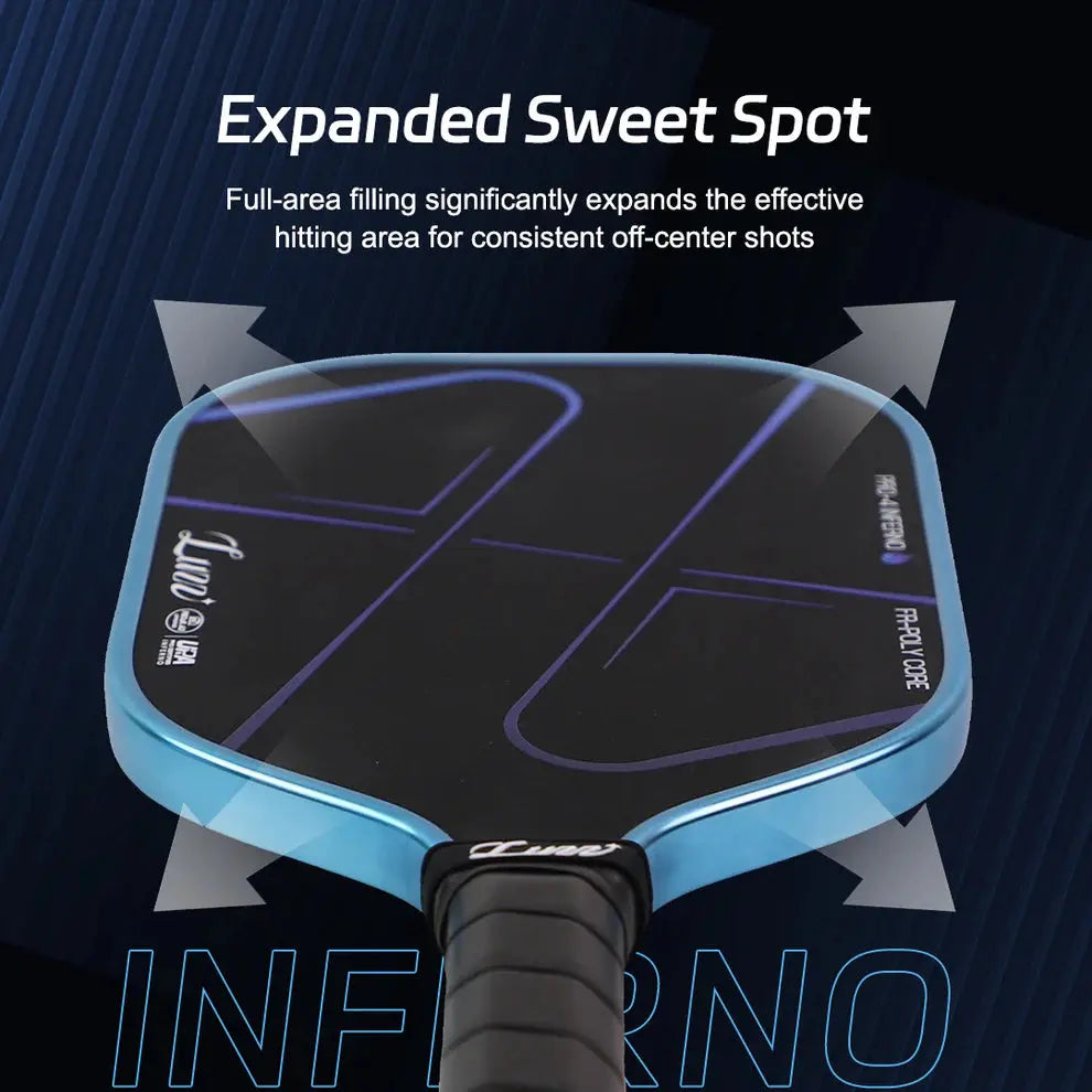 Luzz Pro 4 Inferno Blue Blaze Pickleball Paddle Dink Dynasty