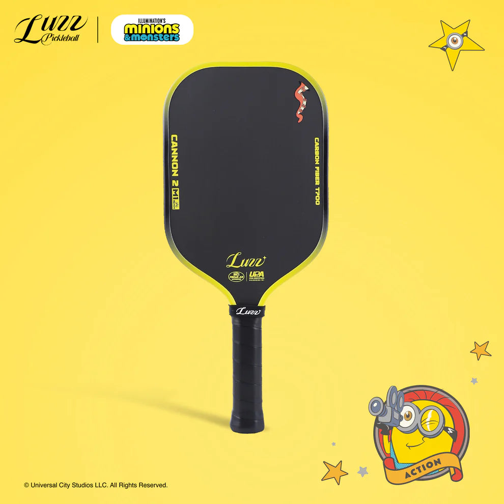 Luzz Minions Cannon 2 M1 Pickleball Paddle 16mm Raw Carbon Fiber Aero-9966 Power Dink Dynasty