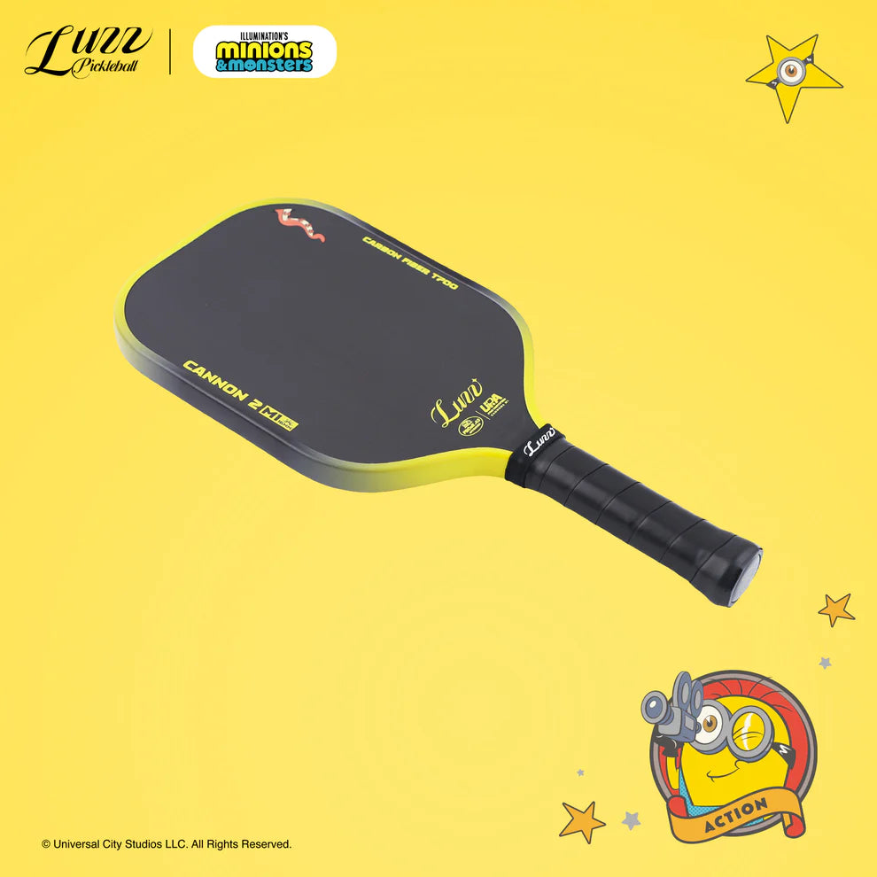 Luzz Minions Cannon 2 M1 Pickleball Paddle 16mm Raw Carbon Fiber Aero-9966 Power Dink Dynasty