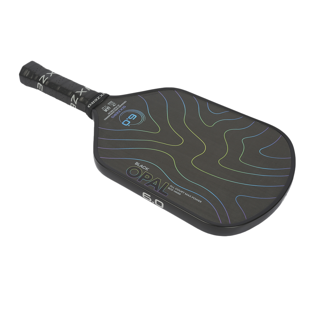 Six Zero Black Opal 14mm Pickleball Paddle Dink Dynasty