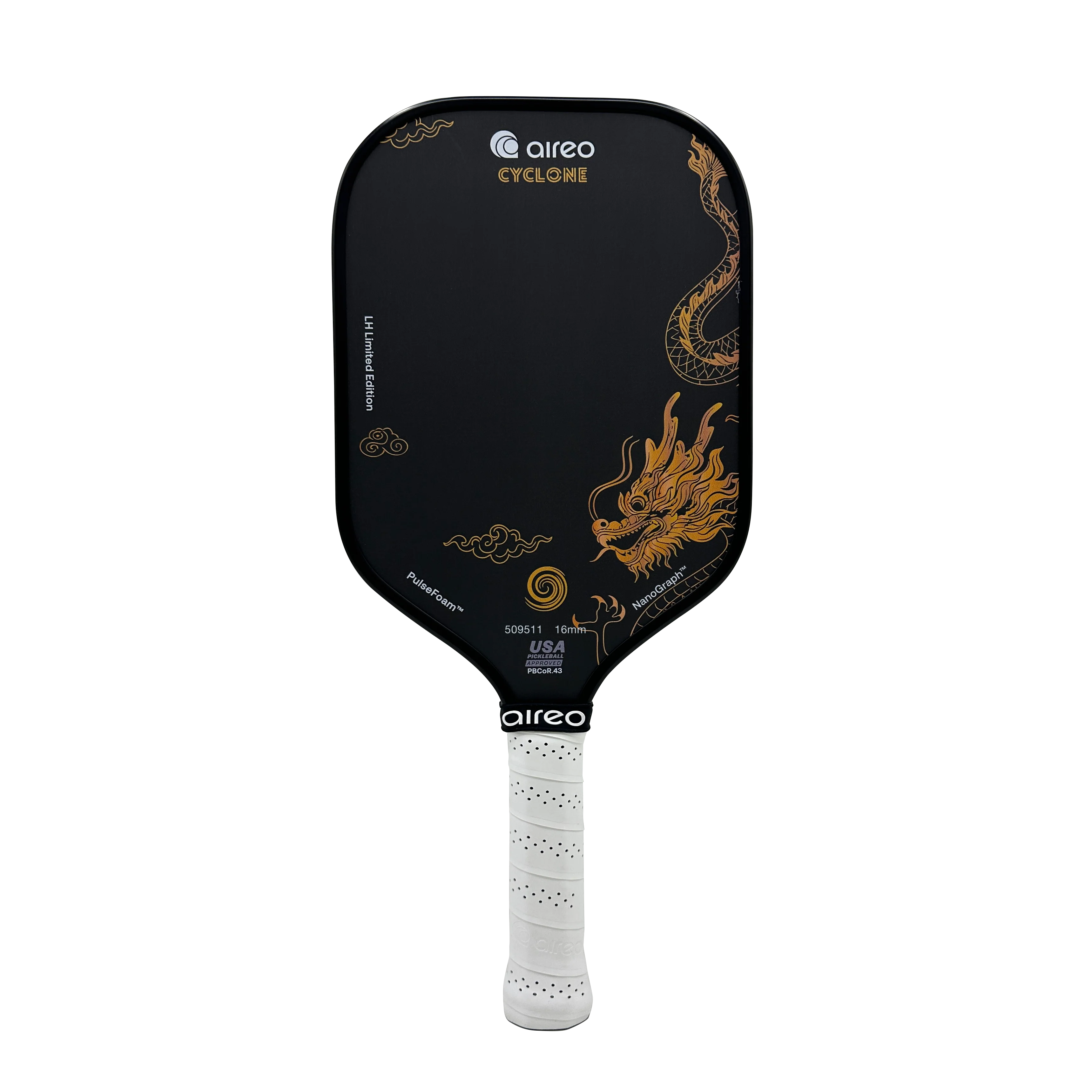 Aireo Cyclone Pickleball Paddle with NanoGraph Grit Surface Dragon Limited Edition Dink Dynasty