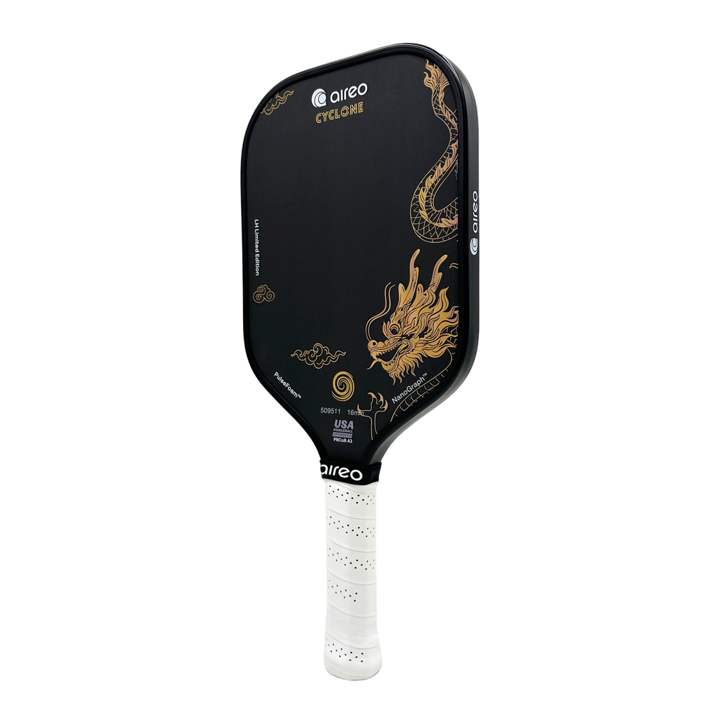 Aireo Cyclone Pickleball Paddle with NanoGraph Grit Surface Dragon Limited Edition Dink Dynasty