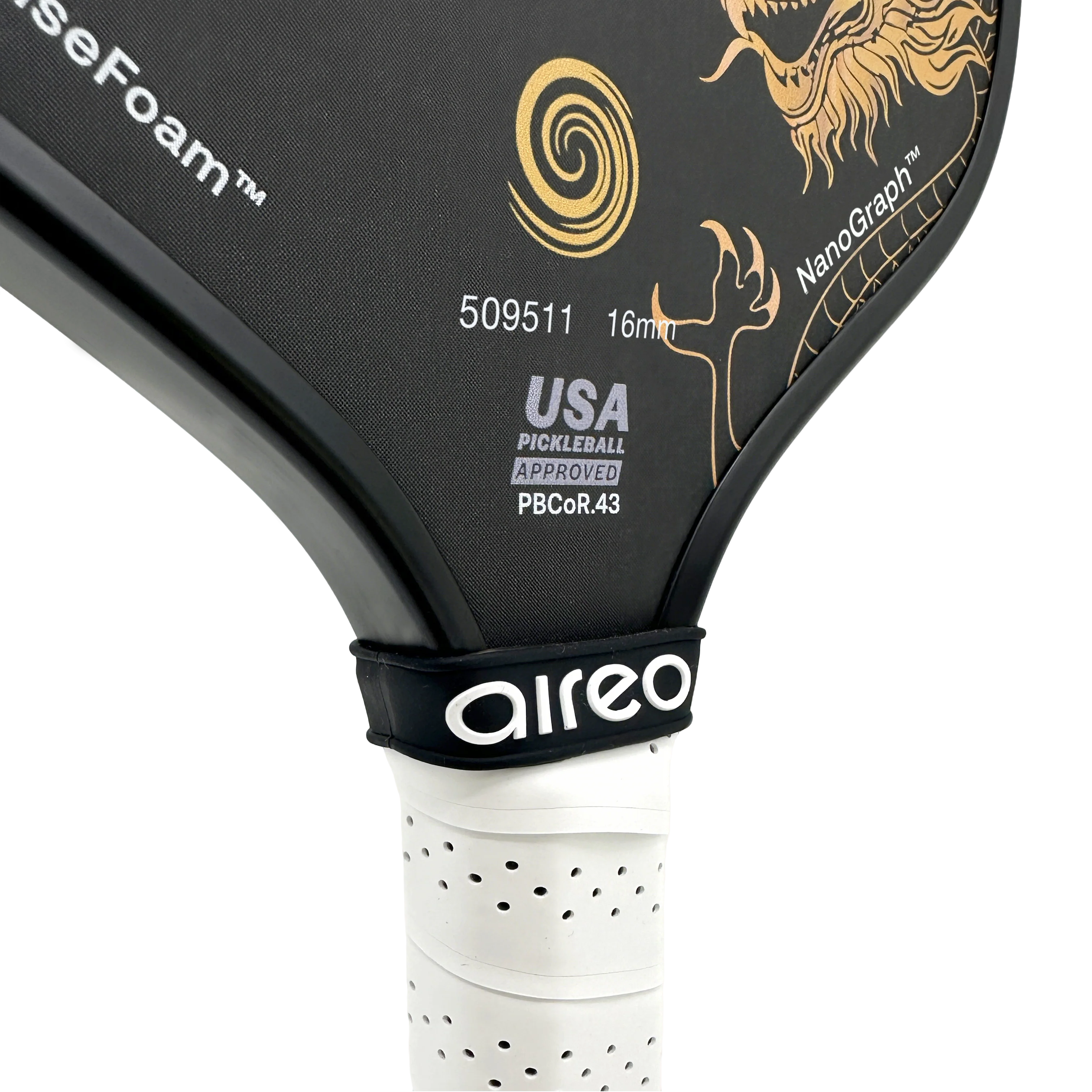 Aireo Cyclone Pickleball Paddle with NanoGraph Grit Surface Dragon Limited Edition Dink Dynasty