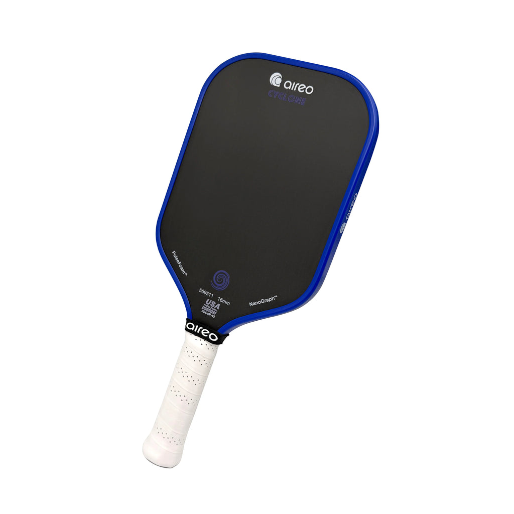 Aireo Cyclone Pickleball Paddle with NanoGraph Grit Surface Blue Dink Dynasty