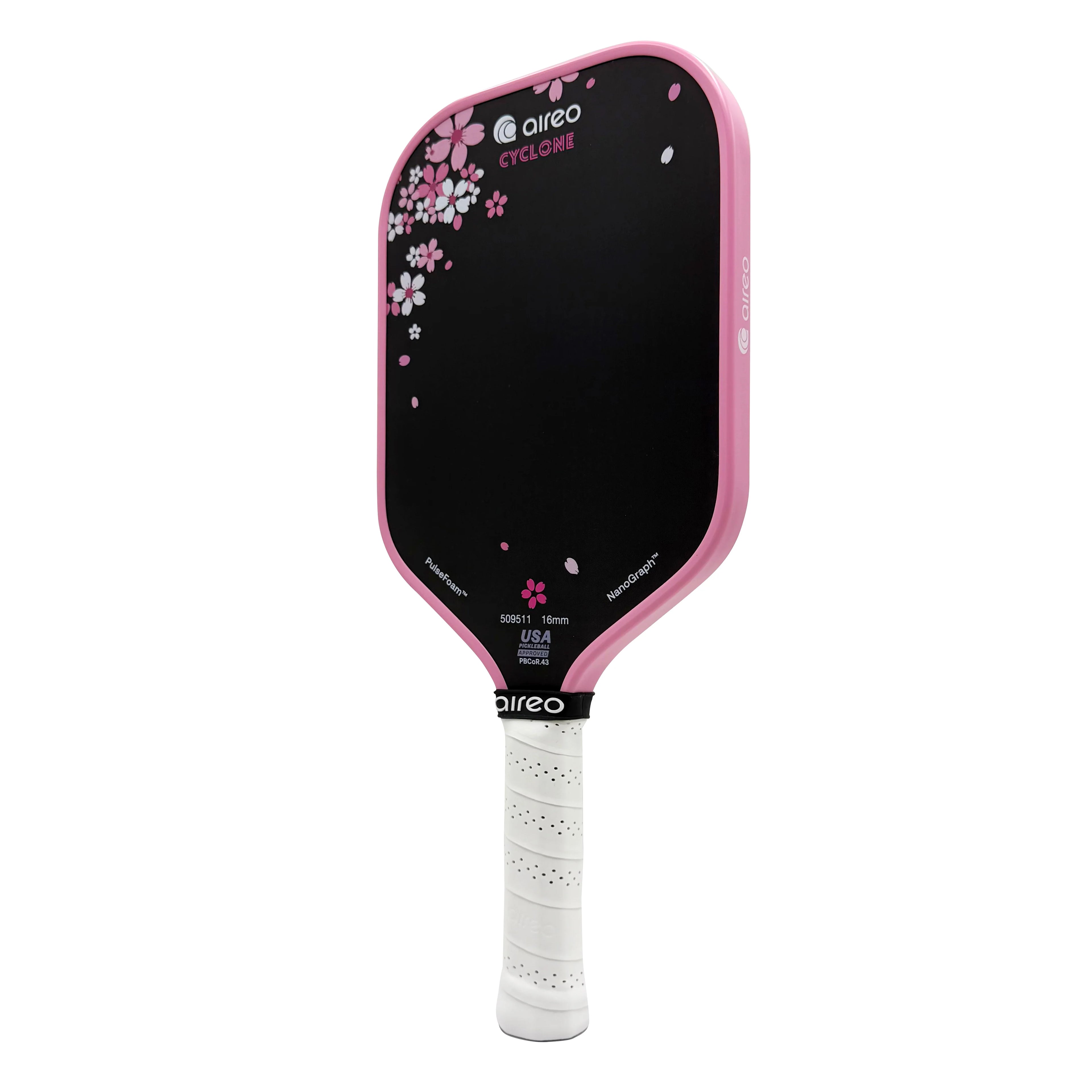 Aireo Cyclone Pickleball Paddle with NanoGraph Grit Surface Cherry Blosson Limited Edition Dink Dynasty