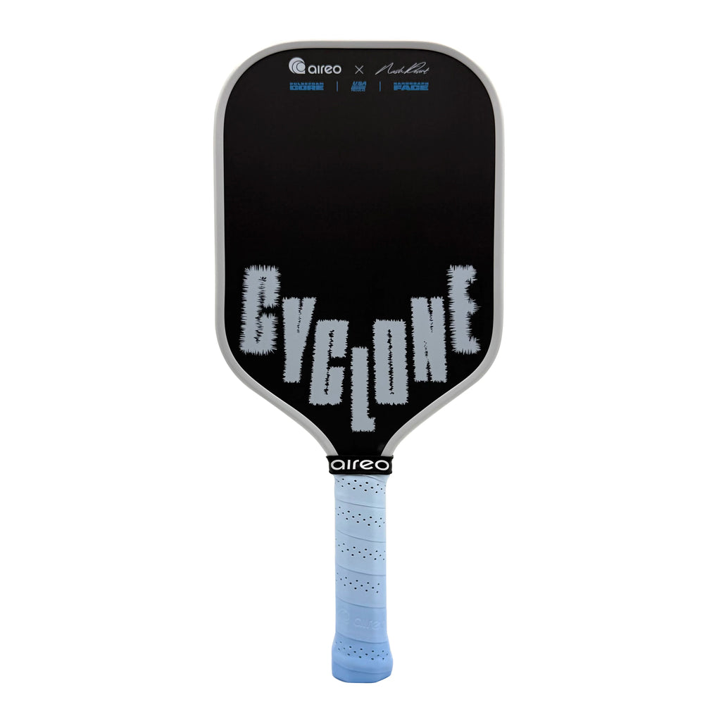 Aireo Cyclone Frozen Elongated Pickleball Paddle with NanoGraph Grit Surface Dink Dynasty