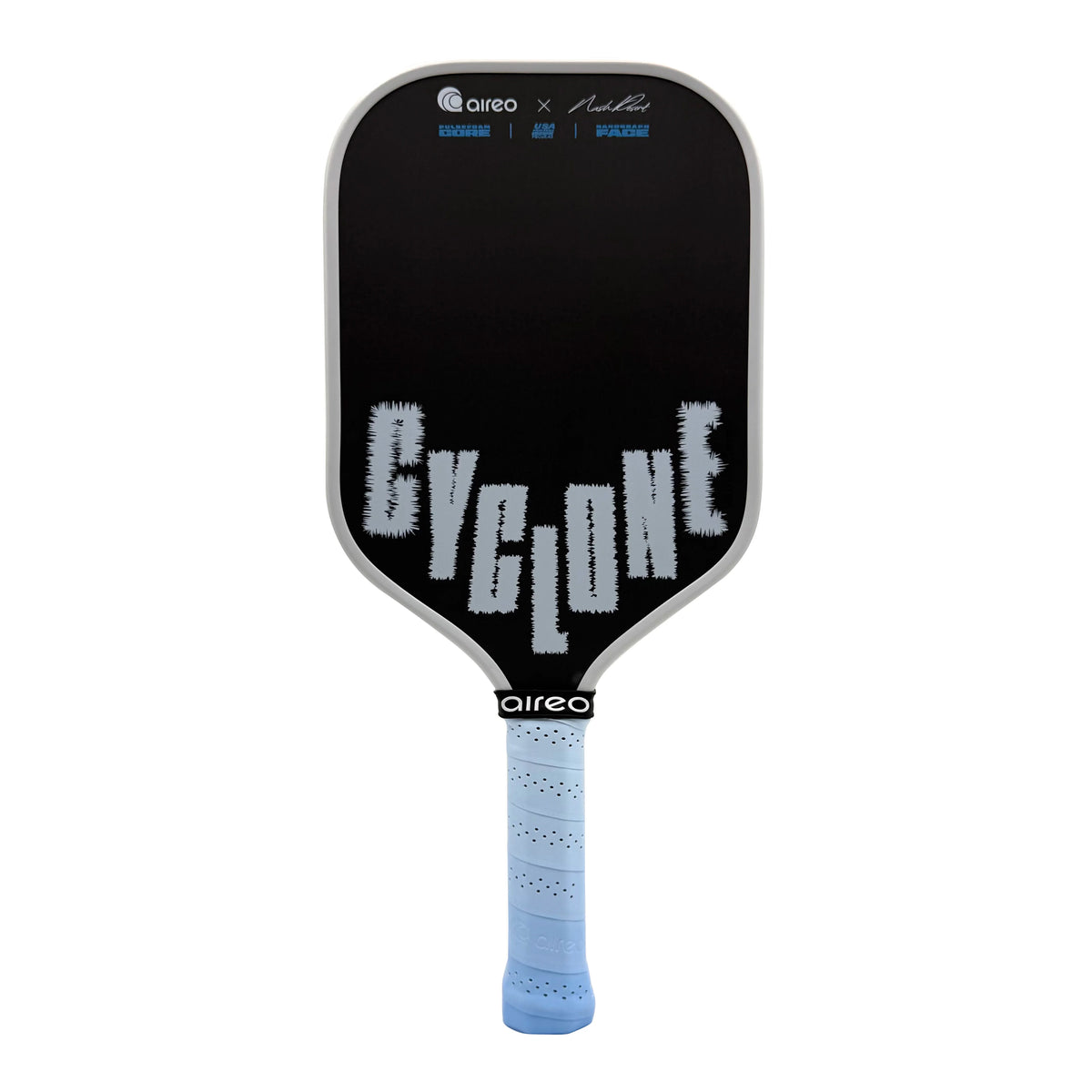 Aireo Cyclone Frozen Elongated Pickleball Paddle with NanoGraph Grit Surface Dink Dynasty