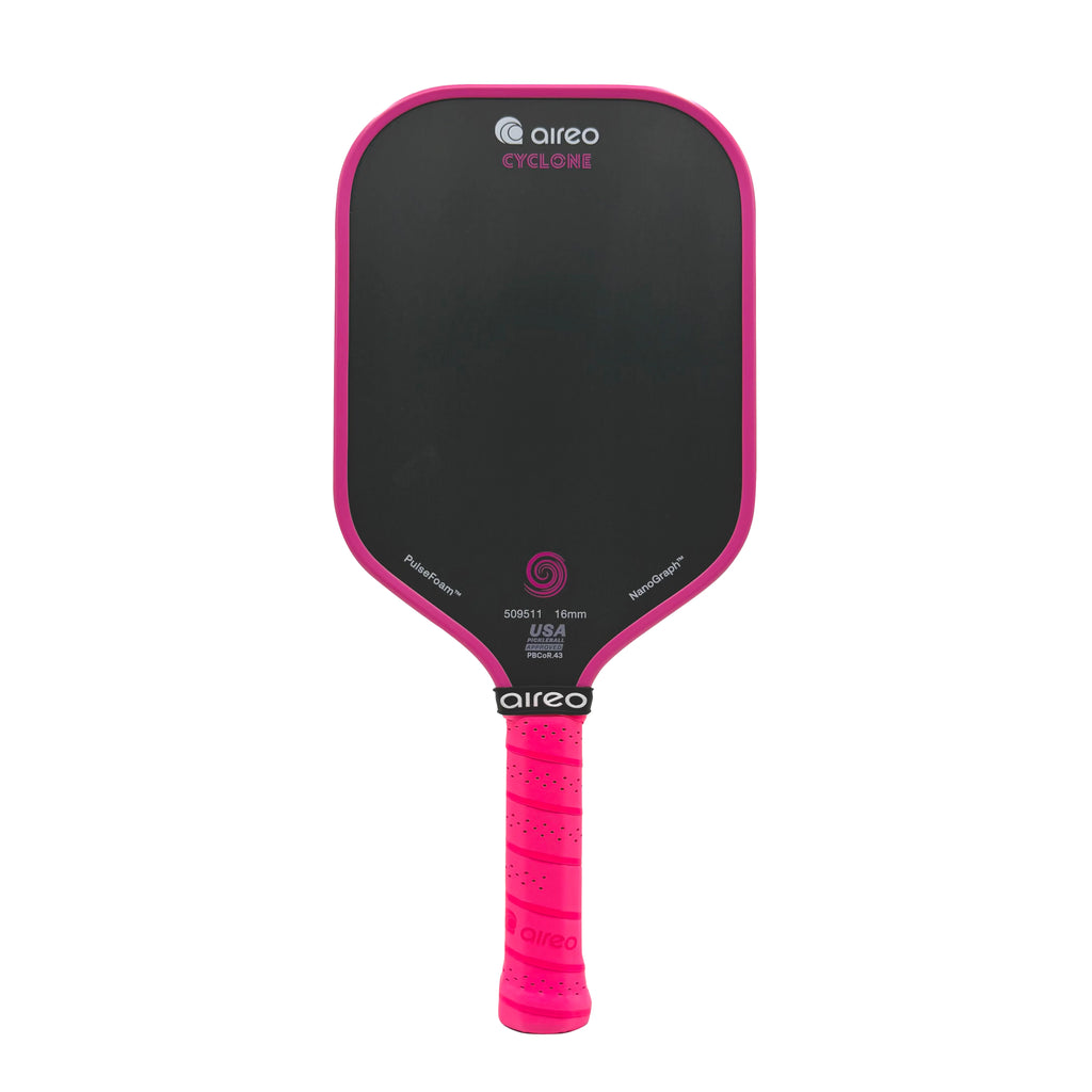Aireo Cyclone Pickleball Paddle with NanoGraph Grit Hot Pink Dink Dynasty