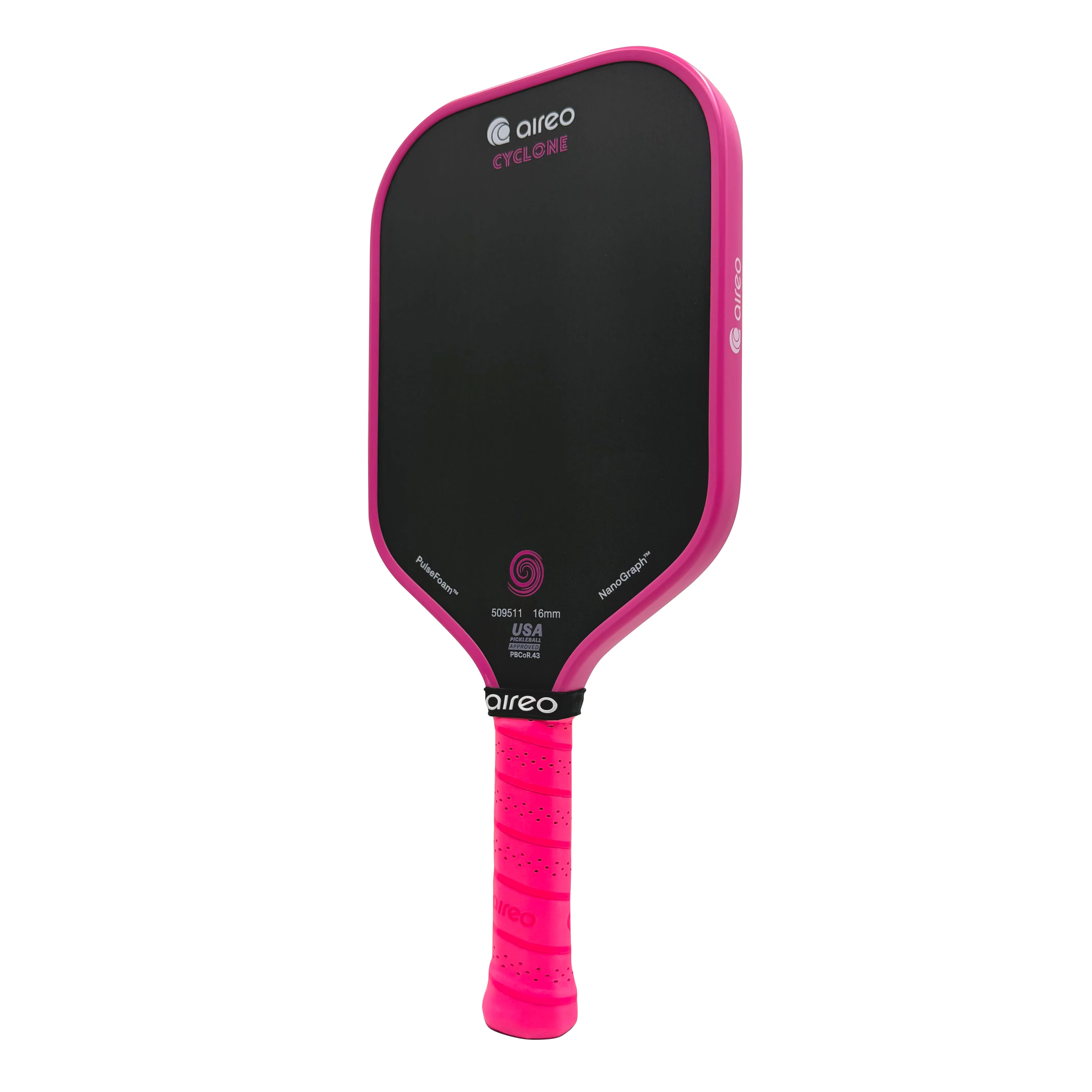 美品　紅牙ＡＩＲ　ＴＹＰＥ－Ｎ　５１０ＭＢ　ＴＨＲＩＬＬ　ＧＡＭＥ・Ｎ AIREO Cyclone Hot Pink 16mm Pickleball Paddle | NanoGraph