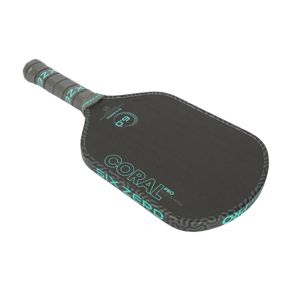 Six Zero Coral Pro Pickleball Paddle | Elite Spin & Control Dink Dynasty
