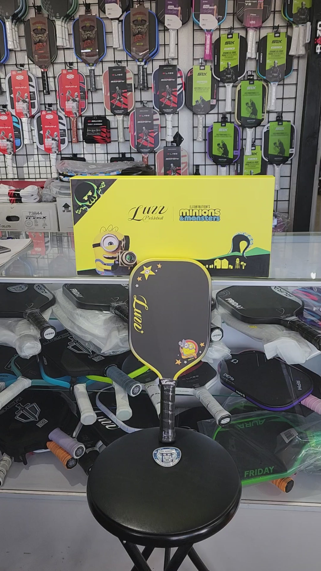 Luzz Minions Cannon 2 M1 Pickleball Paddle 16mm Raw Carbon Fiber Aero-9966 Power