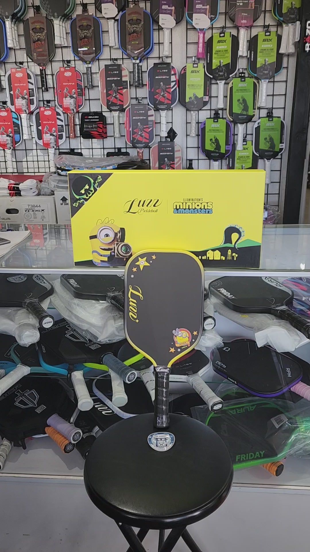 Luzz Minions Cannon 2 M1 Pickleball Paddle 16mm Raw Carbon Fiber Aero-9966 Power