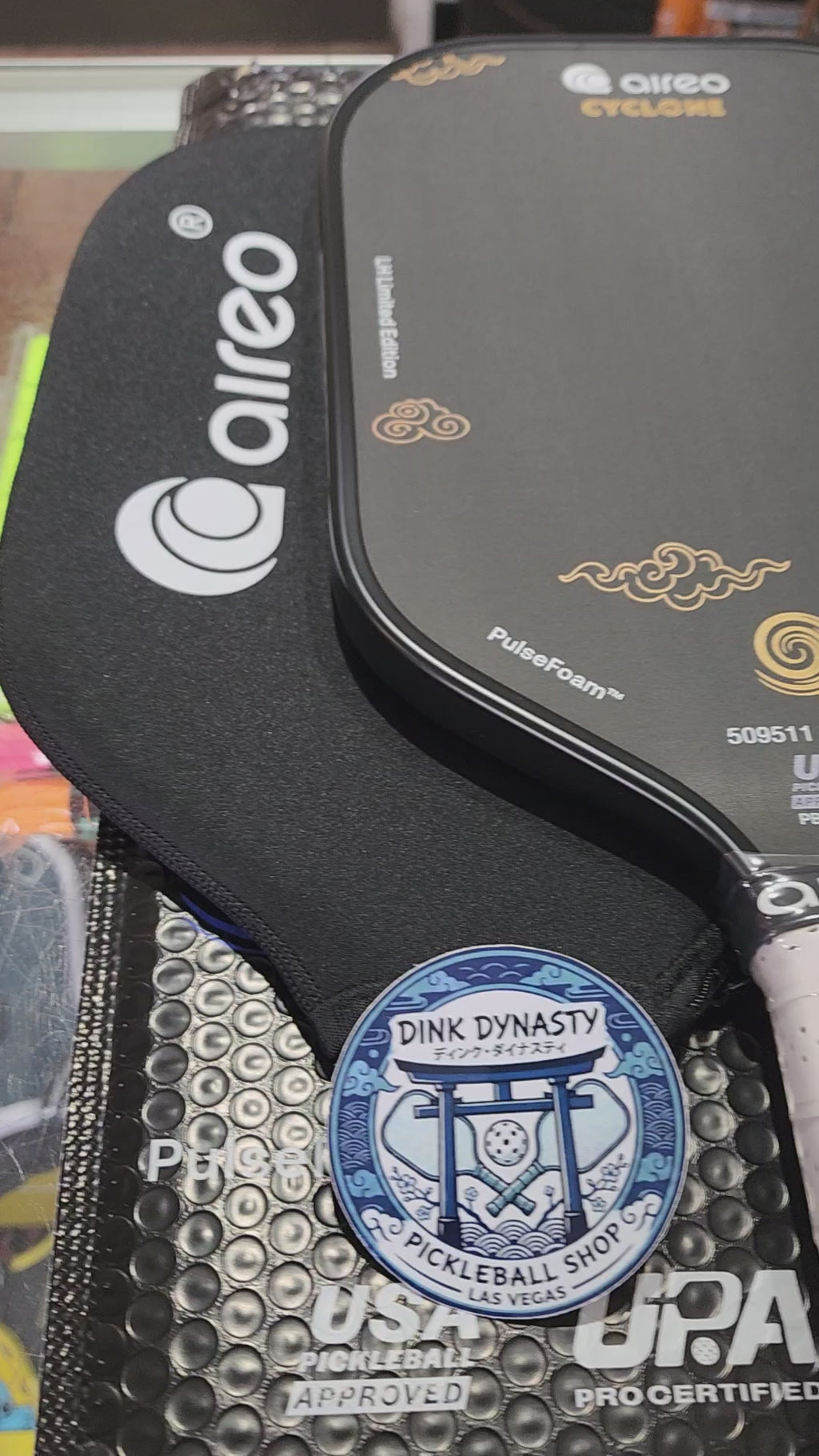 Aireo Cyclone Pickleball Paddle with NanoGraph Grit Surface Dragon Limited Edition