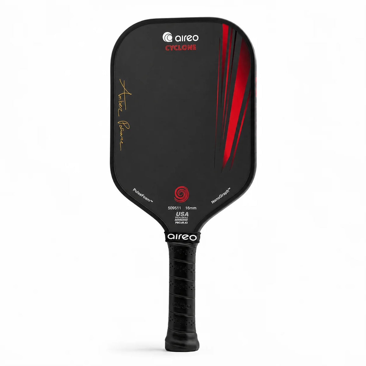 Aireo Cyclone AP Signature Elongated Pickleball Paddle with NanoGraph Grit Surface Dink Dynasty